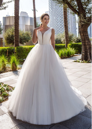 White Sequin Tulle Minimalist Wedding Dress White Sequin Tulle Minimalist Wedding Dress